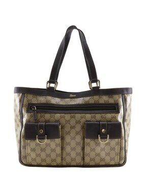Gucci GG Crystal Brown Tote Bag